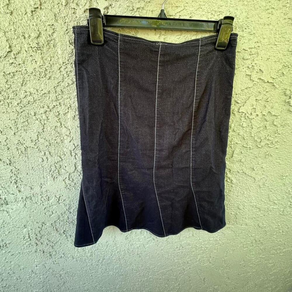 Y2k denim midi skirt in